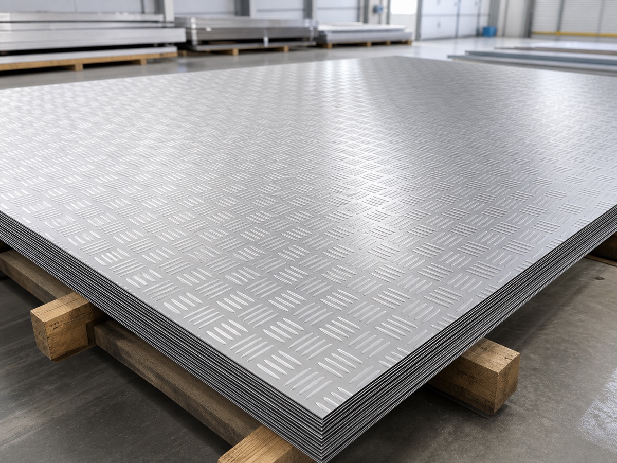 Stainless Steel Plaid Sheet — primary product view